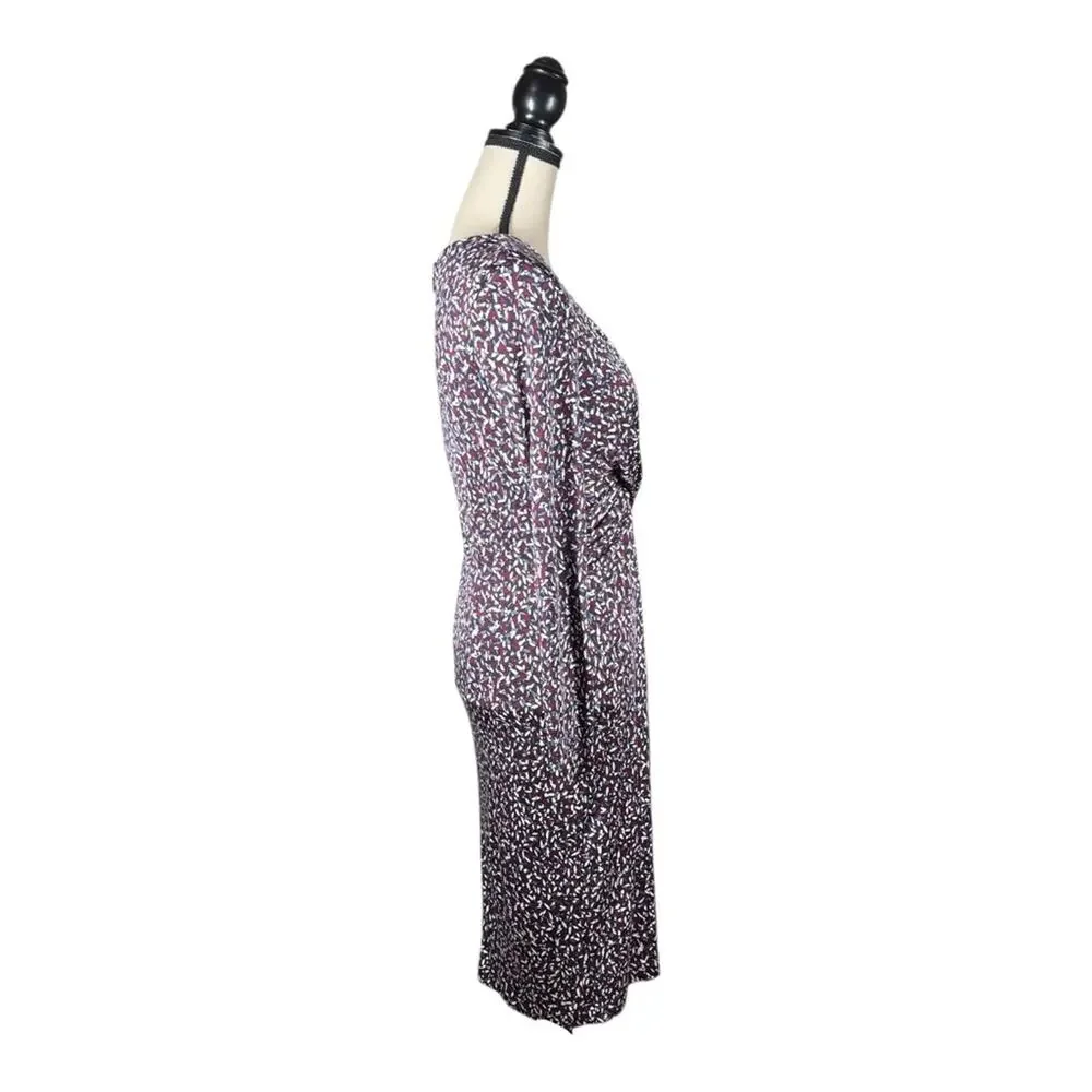 Tory Burch Silk Patterned Interlock Twist Designer Quiet Luxury Dress